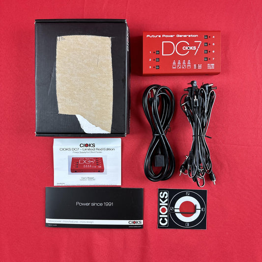 [USED] CIOKS DC7 Pedal Power Supply, Red (Gear Hero Exclusive) (See Description)