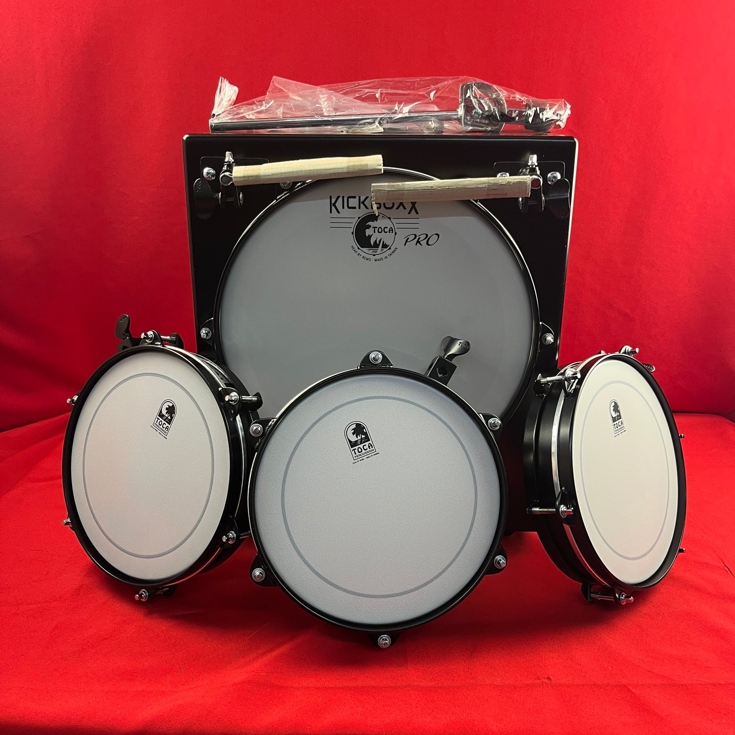 [USED] Toca Kickboxx Pro Suitcase Travel Drum Set, Black (Gear Hero Exclusive) (See Description)