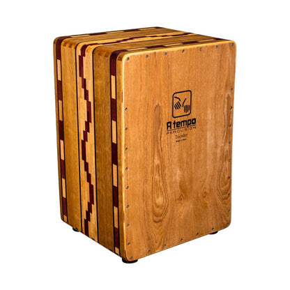 A Tempo Tocador Flamenco Cajon w/Gig Bag, Mohena and Purple Heart Natural Finish