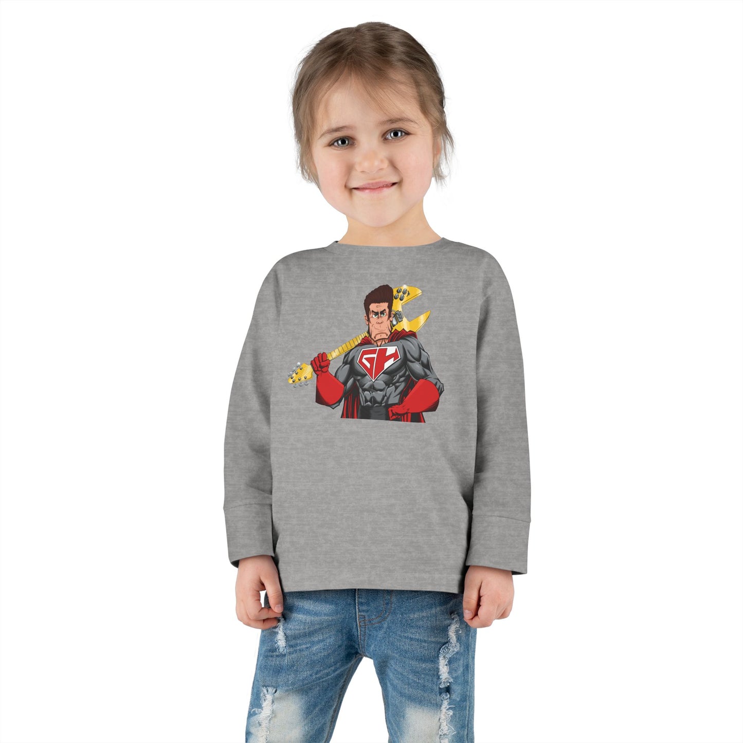 Golden Guitar Hero Toddler Long Sleeve Tee
