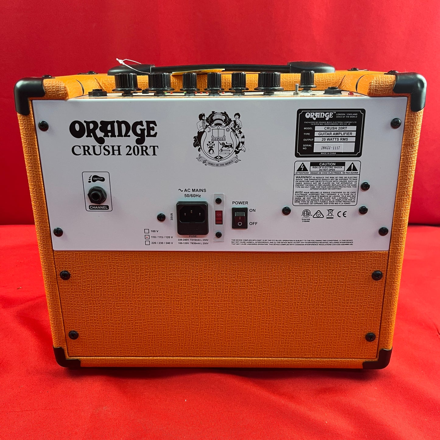 [USED] Orange Crush 20RT 20W 1x8 Guitar Combo Amp, Orange (See Description)