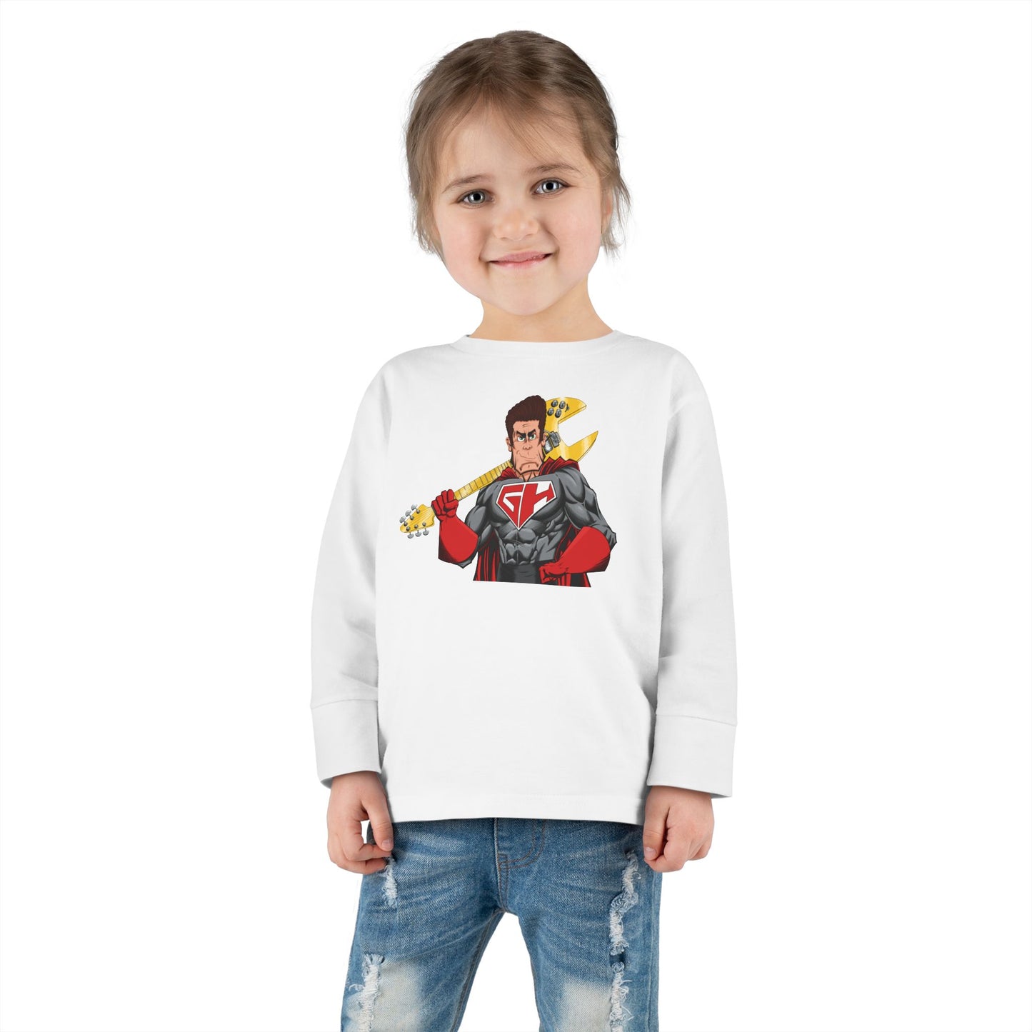 Golden Guitar Hero Toddler Long Sleeve Tee