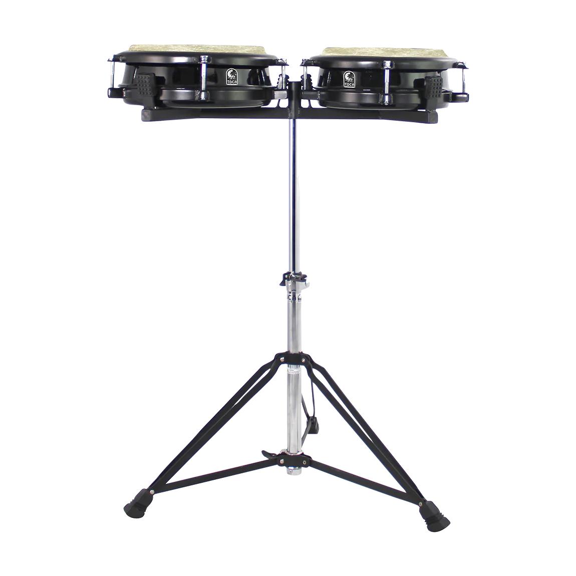 Toca TCCD-10-11S 10" & 11" Commuter Conga Set w/Double Stand, Black