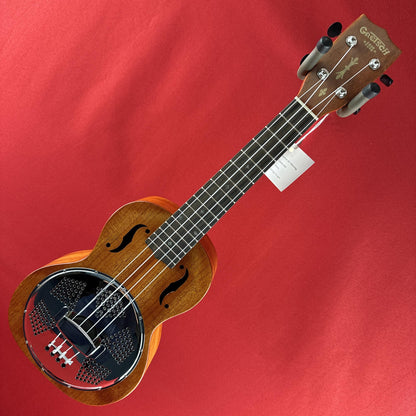 [USED] Gretsch G9112 Resonator Ukulele Natural w/Gig Bag, Honey Mahogany Stain (See Description)