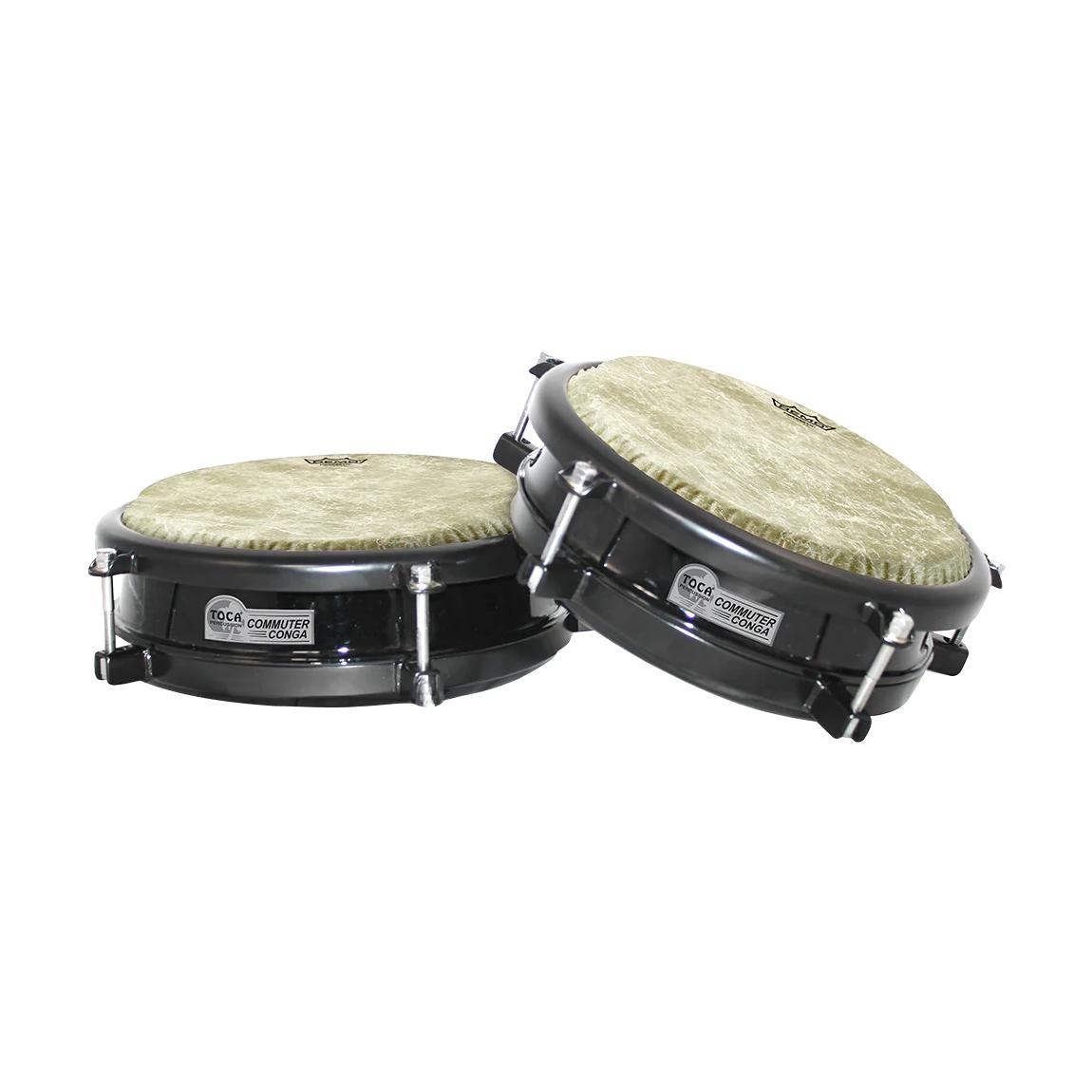 Toca TCCD-10-11S 10" & 11" Commuter Conga Set w/Double Stand, Black