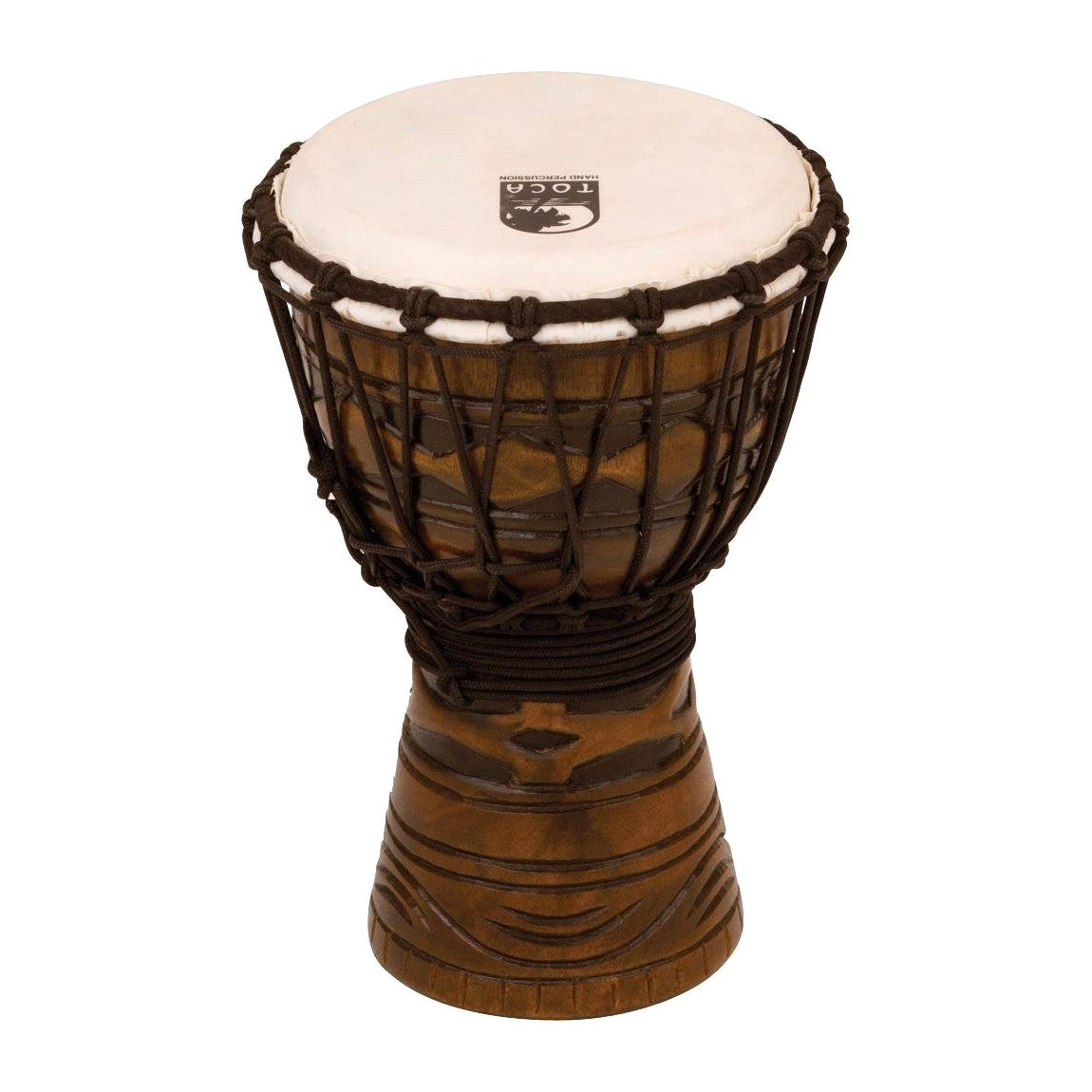 Toca TODJ-7AM Origins Series Rope Tuned Wood 7-Inch Djembe, African Mask Finish