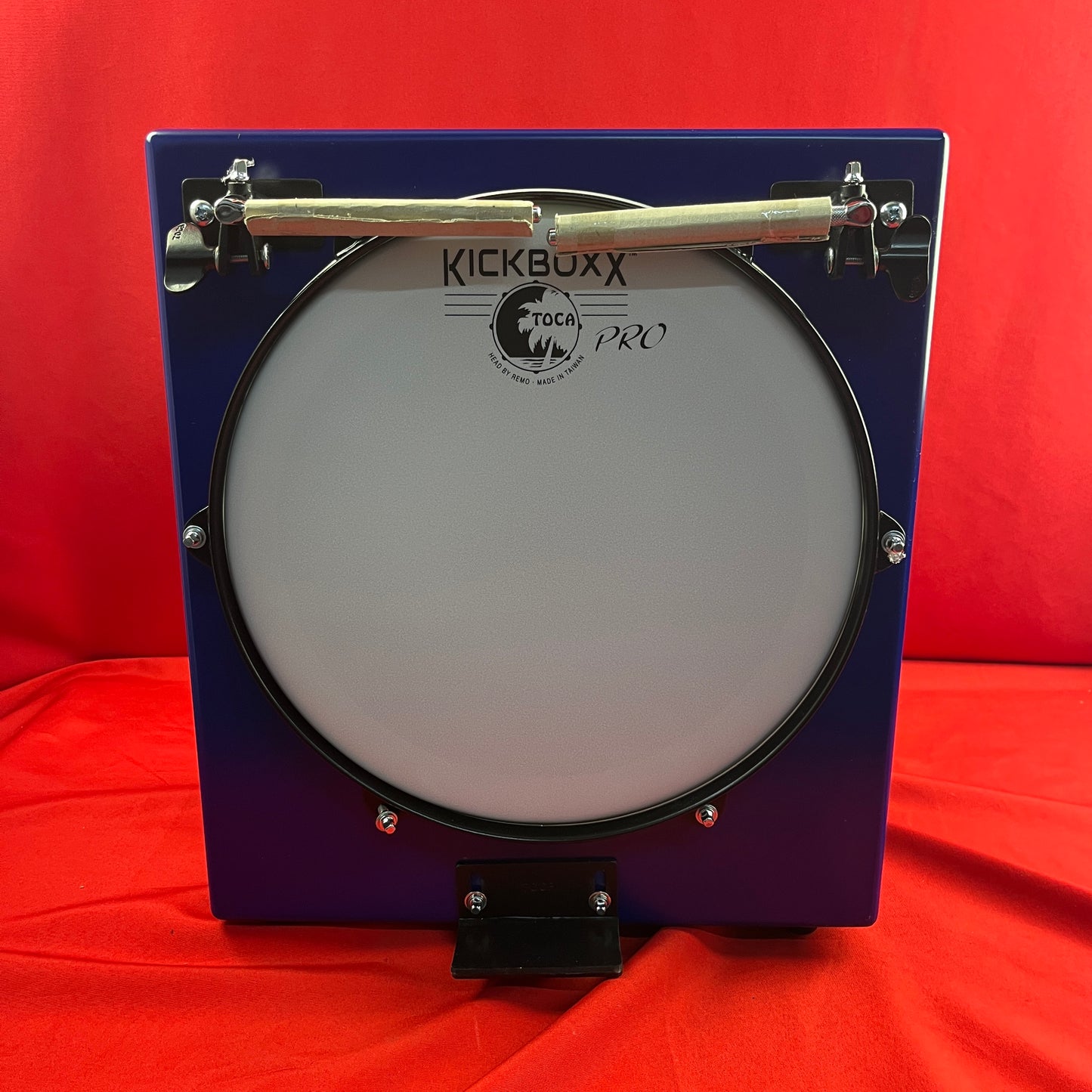 [USED] Toca Kickboxx Pro Suitcase Travel Drum Set, Blue (See Description)