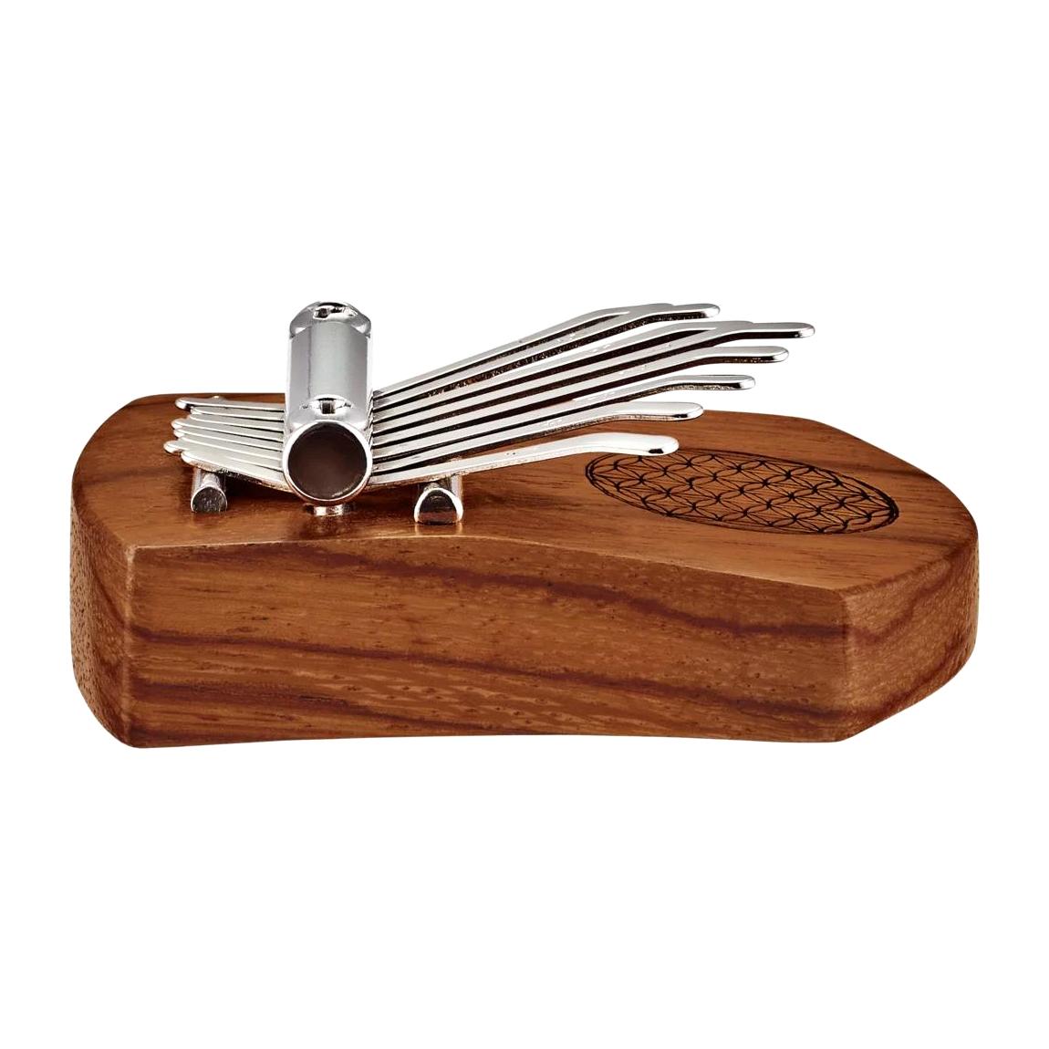 Meinl Sonic Energy KL802FOL Mini 8 Key Kalimba, Flower Of Life, Red Zebra Wood
