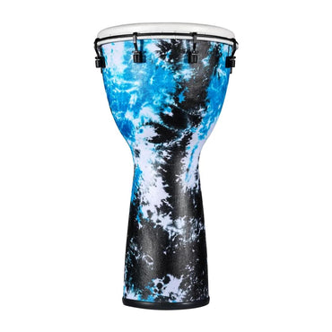 Meinl Percussion ADJ12-GB Alpine Series Djembe w/Synthetic Shell and Head, Galactic Blue Tie Dye