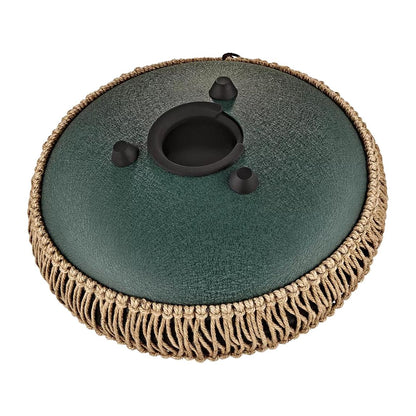 Meinl MOSTD4DG 8 Note Octave Steel 10", F# Minor Tongue Drum w/Mallets And Case, Dark Green