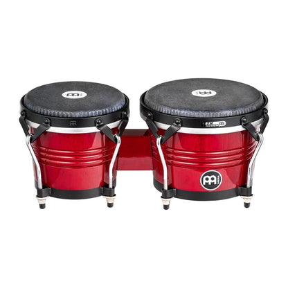 Meinl Percussion WBTR300WR 6 3/4" & 8" Marathon Traditional Wood Bongo, Wine Red