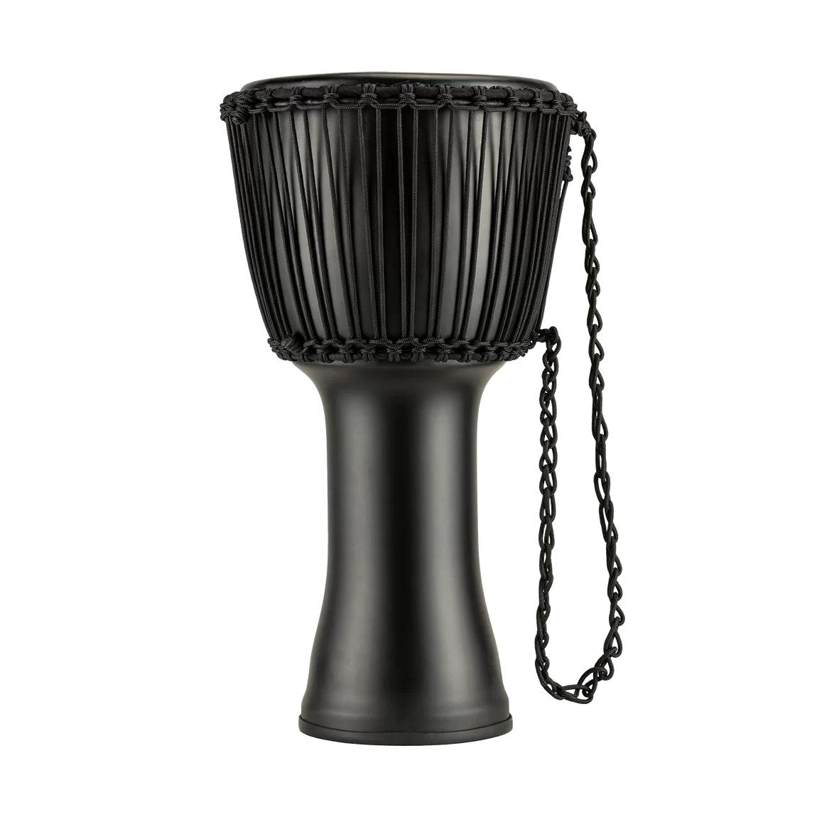 Meinl Percussion PADJ4-L-G Rope Tuned Travel Series 12" Synthetic Djembe, Goat Skin Head (Patented), Phantom Black