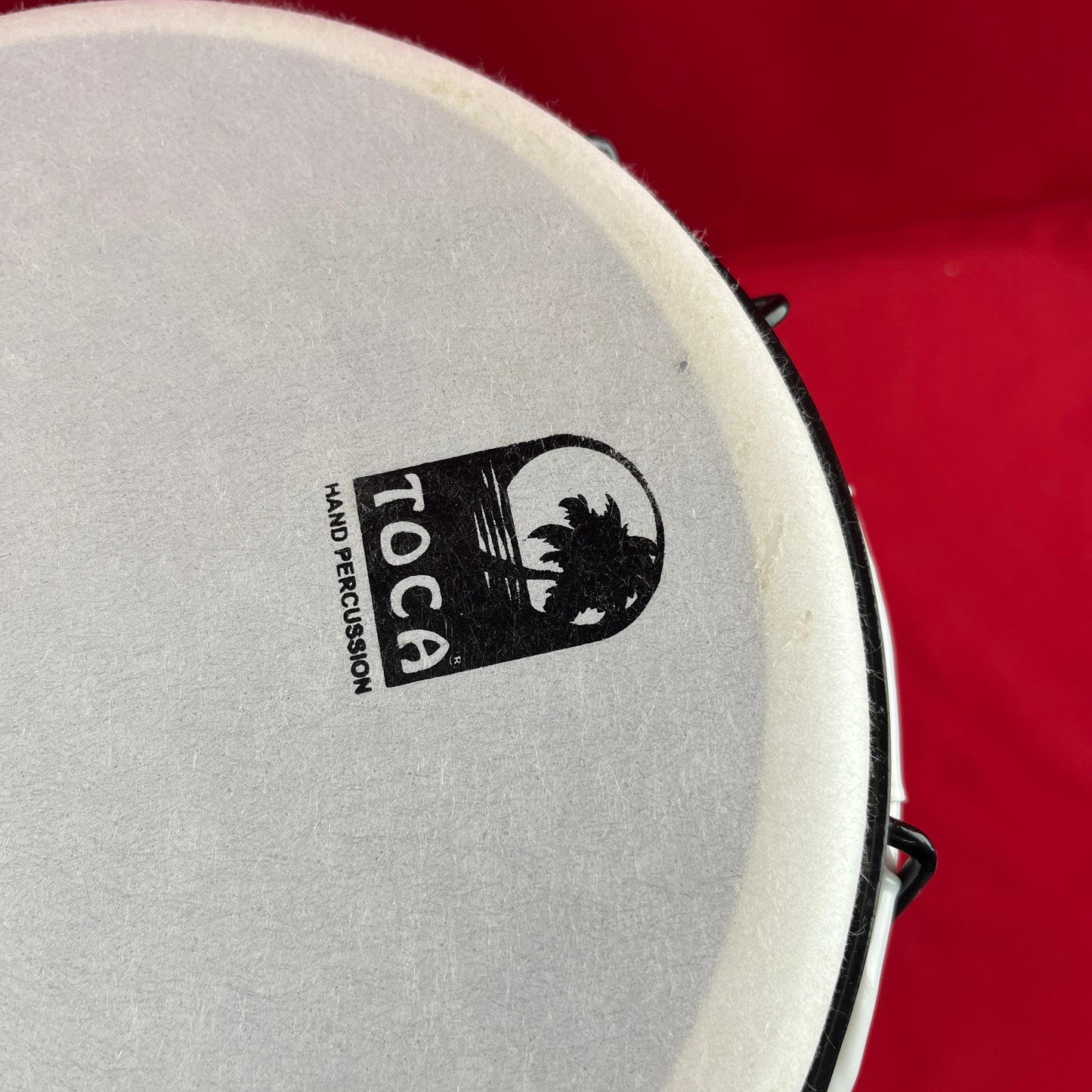 [USED] Toca TF2DM-10RM Freestyle II Mechanically Tuned 10-Inch Djembe, Red Mask Finish (See Description)