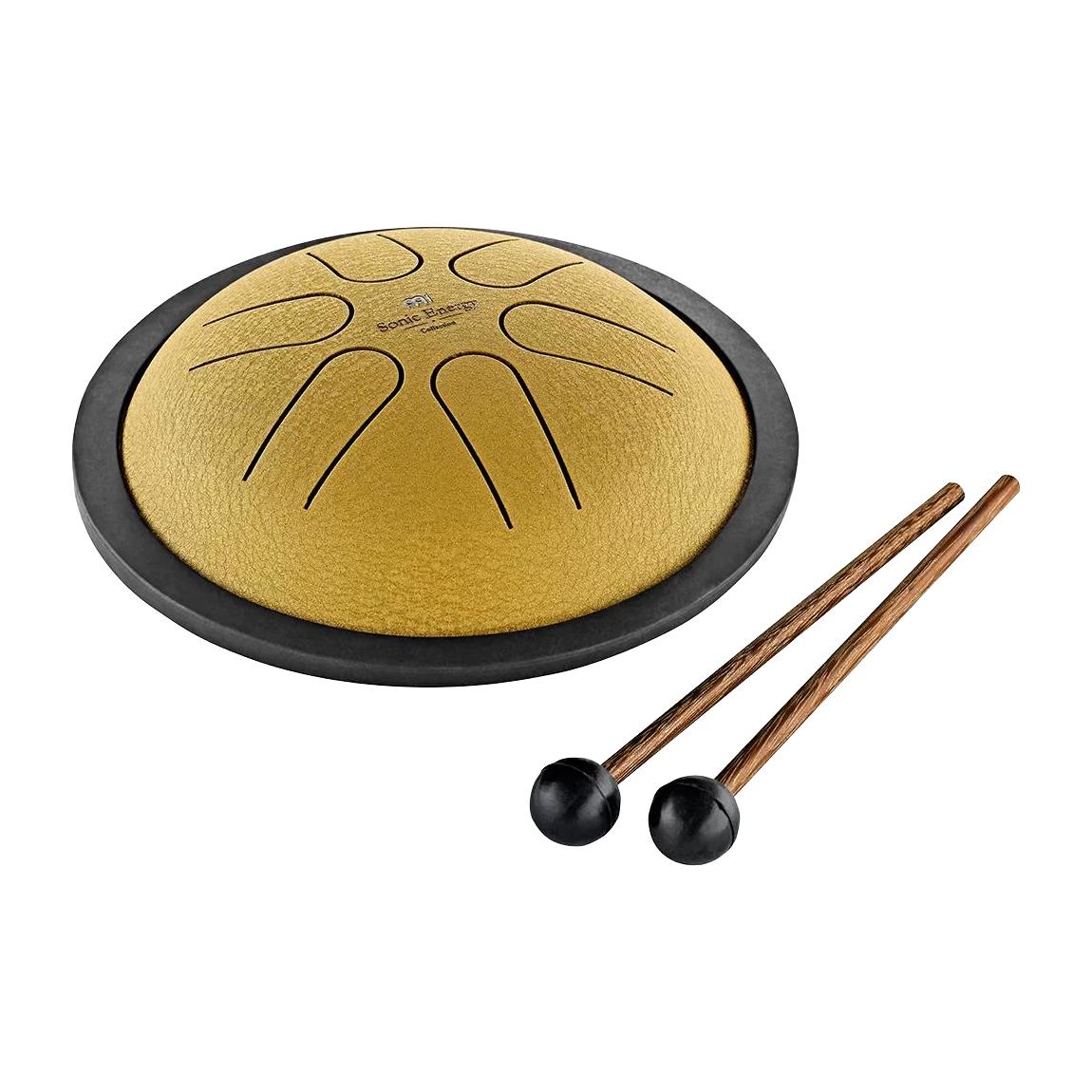 Meinl Sonic Energy MSTD3G 6" Mini Steel Tongue Drum, B Major, Gold