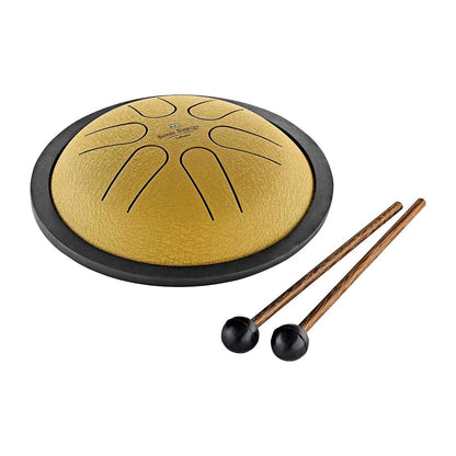 Meinl Sonic Energy MSTD3G 6" Mini Steel Tongue Drum, B Major, Gold