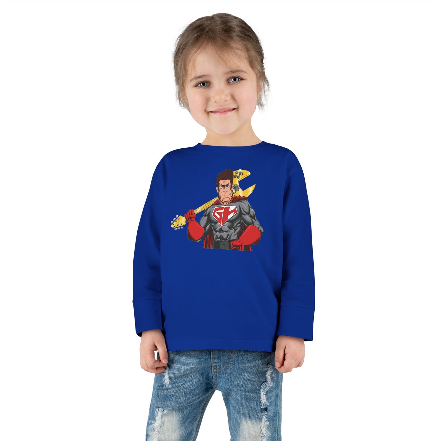 Golden Guitar Hero Toddler Long Sleeve Tee