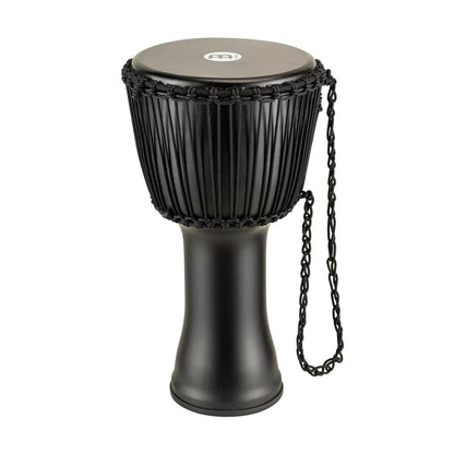 Meinl Percussion PADJ4-L-G Rope Tuned Travel Series 12" Synthetic Djembe, Goat Skin Head (Patented), Phantom Black