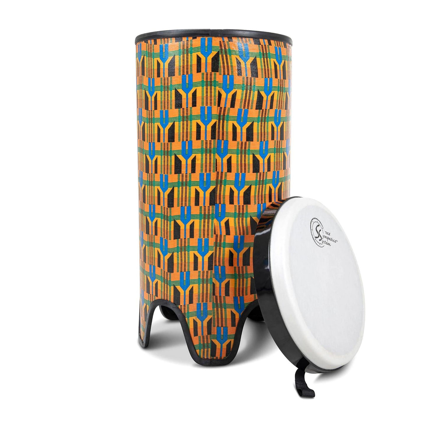 Toca TSSTB-12K-FT Sympatico Tubadora 12" w/Tunable Fiber Head, Kente Cloth