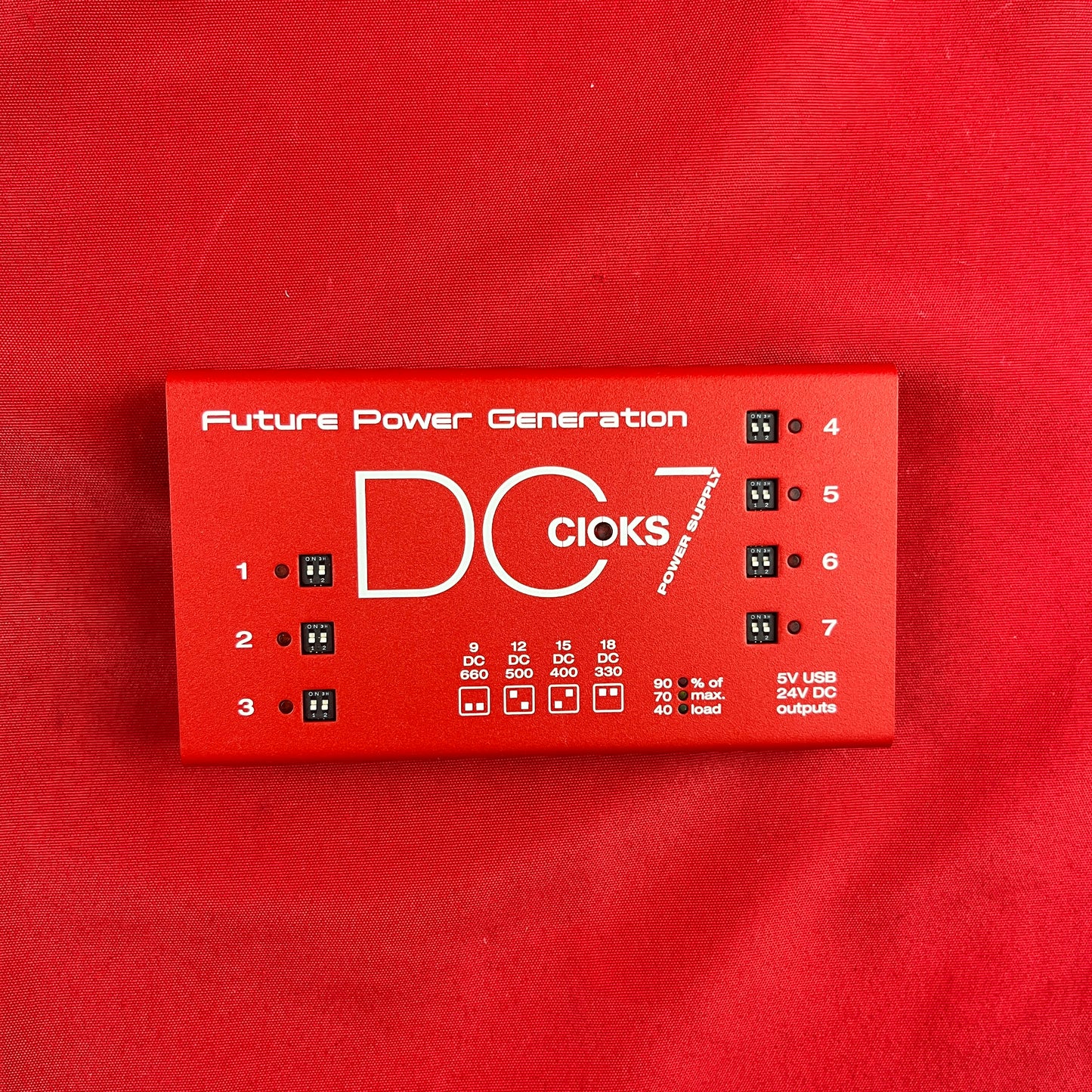 [USED] CIOKS DC7 Pedal Power Supply, Red (Gear Hero Exclusive) (See Description)