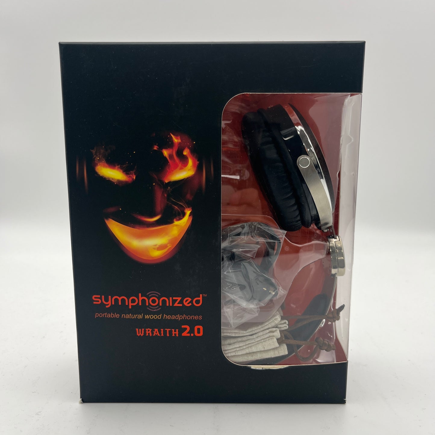 Symphonized Wraith 2.0 Bluetooth Genuine Wood Wireless Headphones with 3.5mm Cable Included for Wired Use