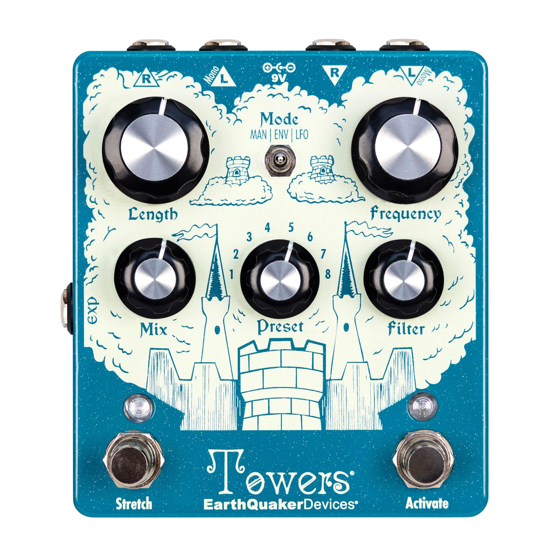 EarthQuaker Devices Towers V1 Stereo Reverberant Filter