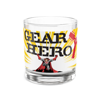 The Gear Hero Rocks Glass, 10oz