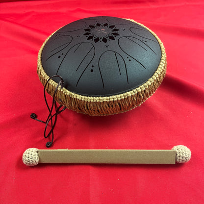 [USED] Meinl MOSTD1BK 8 Note Octave Steel 10", B Minor Tongue Drum w/Mallets And Case, Black