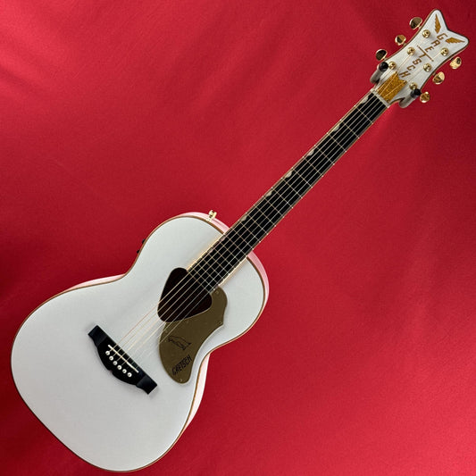 [USED] Gretsch G5021WPE Rancher Penguin Parlor Acoustic Electric Guitar, White (See Description)