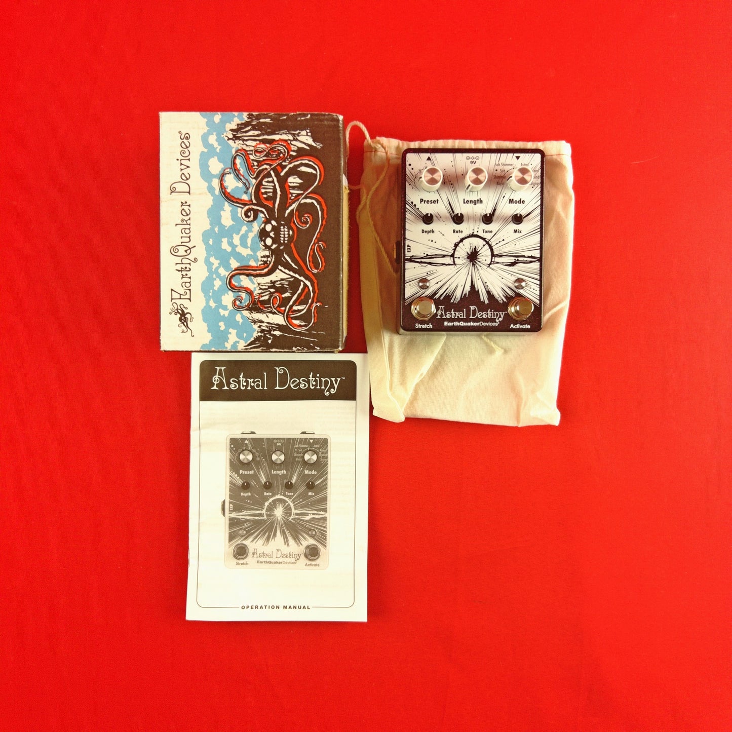 [USED] Earthquaker Devices Astral Destiny Octave Reverberation Machine, Purple Sparkle (Gear Hero Exclusive) (See Description)