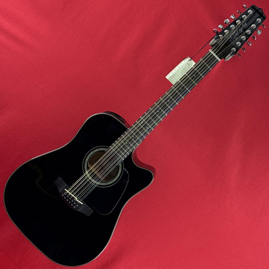 [USED] Takamine GD30CE-12 BLK Dreadnought Cutaway 12 String Acoustic Electric Guitar, Black (See Description)