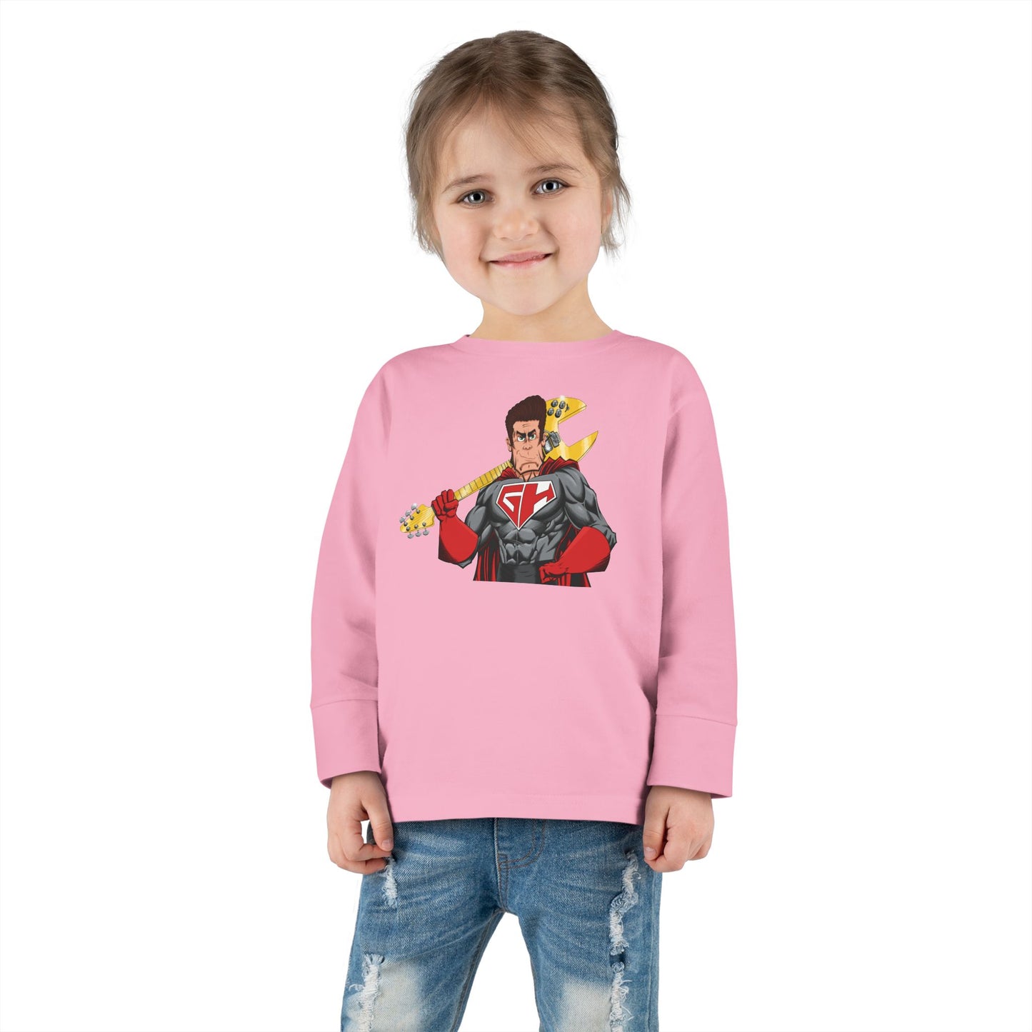 Golden Guitar Hero Toddler Long Sleeve Tee