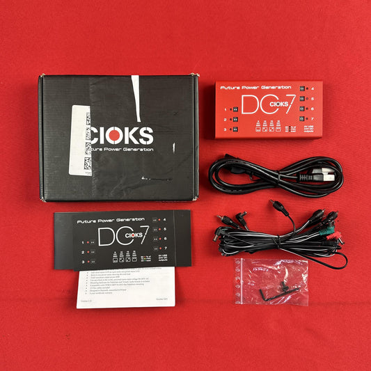 [USED] CIOKS DC7 Pedal Power Supply, Red (Gear Hero Exclusive) (See Description)