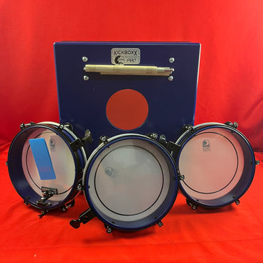 [USED] Toca Kickboxx Pro Suitcase Travel Drum Set, Blue (See Description)