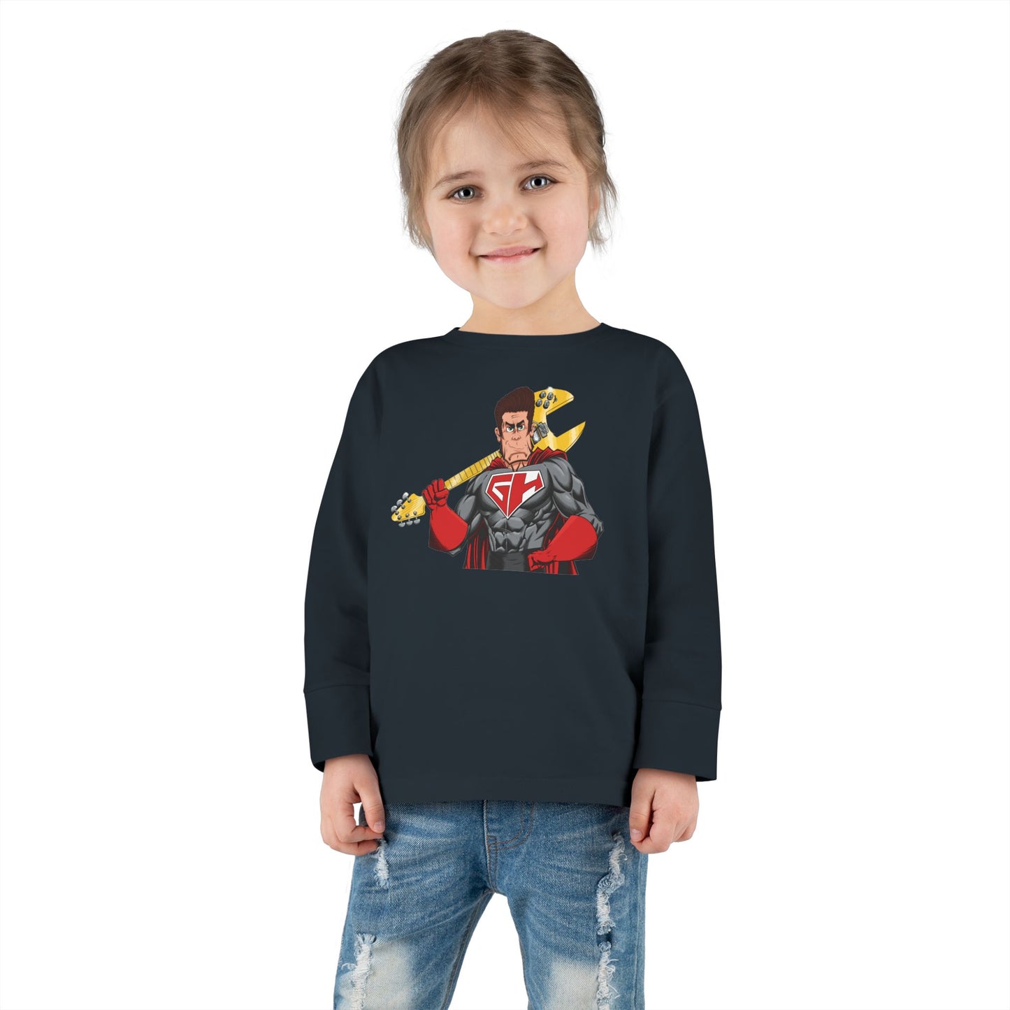 Golden Guitar Hero Toddler Long Sleeve Tee