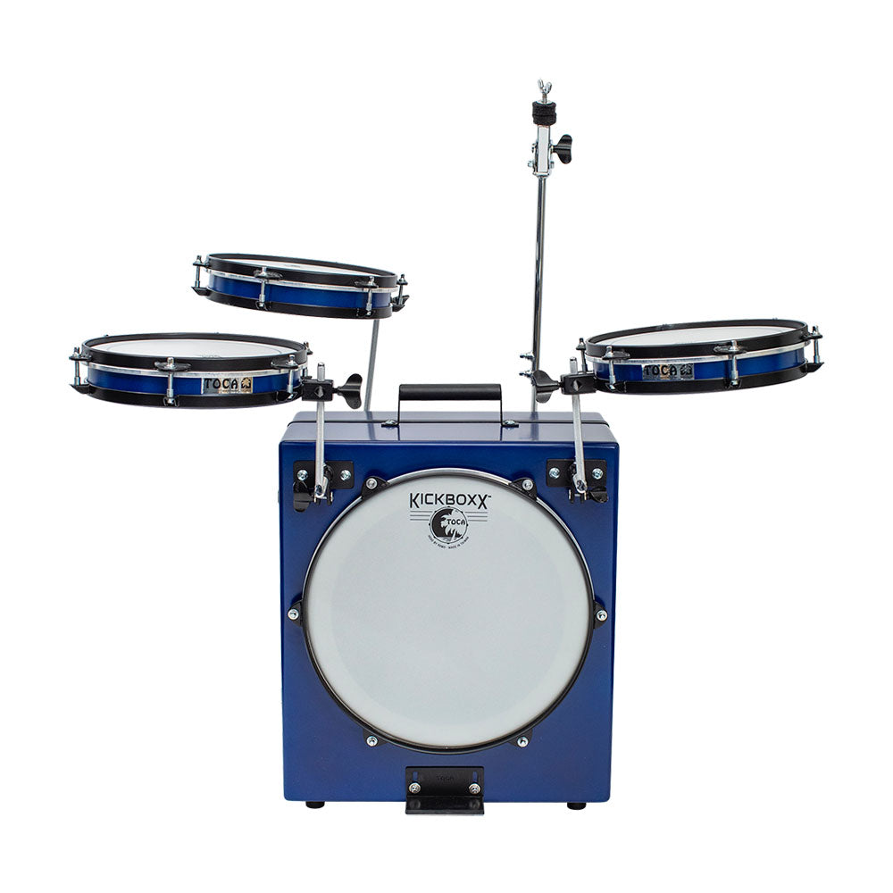 Toca Kickboxx Pro Suitcase Travel Drum Set, Blue