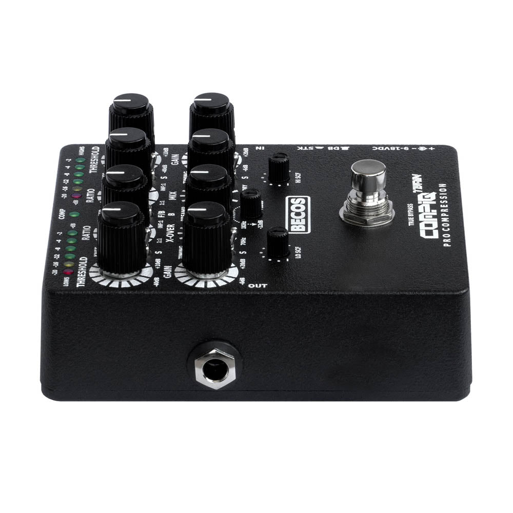 becos pedals BECOS FX CompIQ TWAIN Mk2 Dual Band/Stacked Compressor for Guitar and – Gear Hero