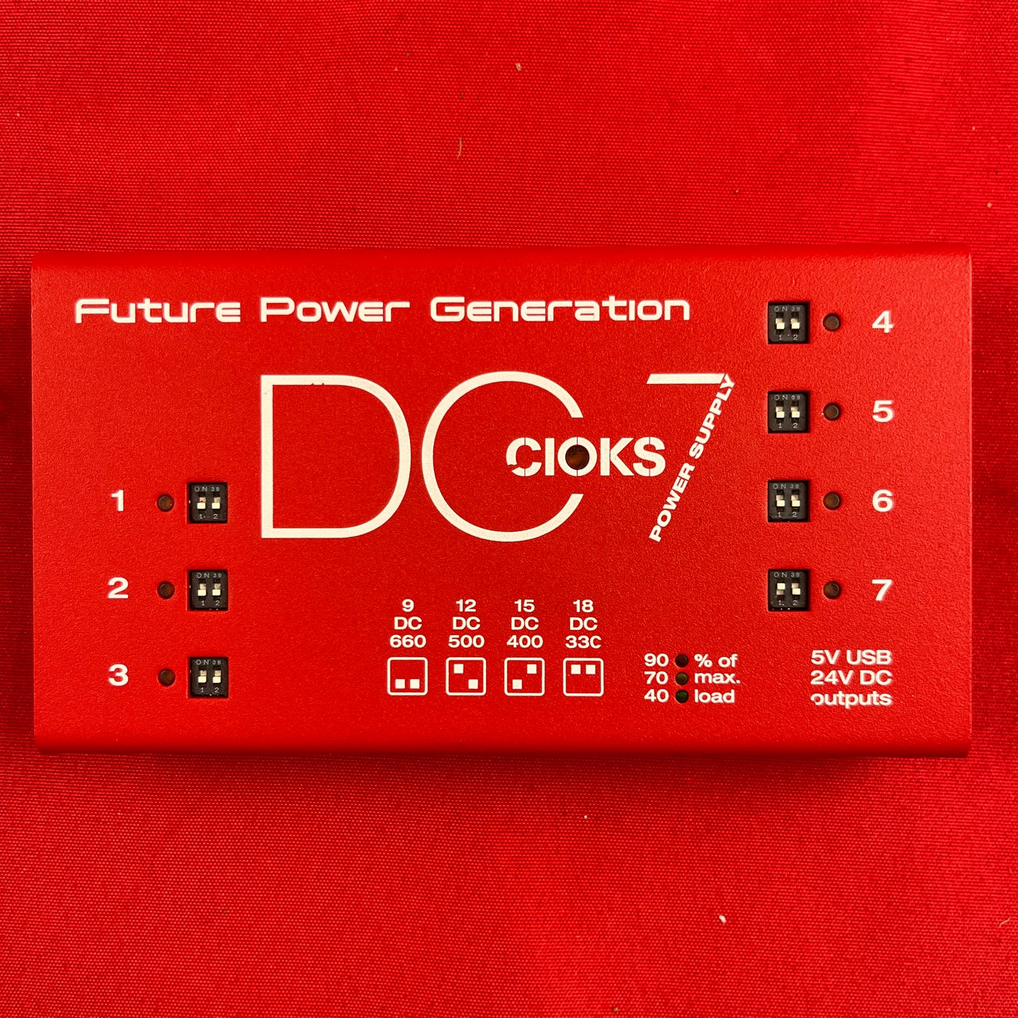 [USED] CIOKS DC7 Pedal Power Supply, Red (Gear Hero Exclusive) (See Description)
