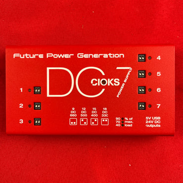 [USED] CIOKS DC7 Pedal Power Supply, Red (Gear Hero Exclusive) (See Description)