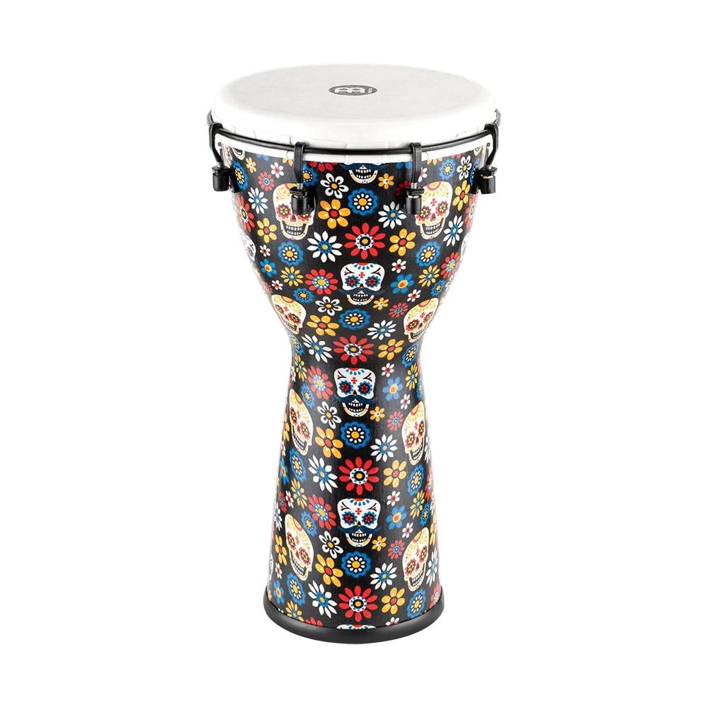 Meinl Percussion ADJ10-DA 10" Synthetic Djembe w/Synthetic Head, Day Of The Dead