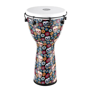 Meinl Percussion ADJ12-DA 12" Synthetic Djembe w/Synthetic Head, Day Of The Dead