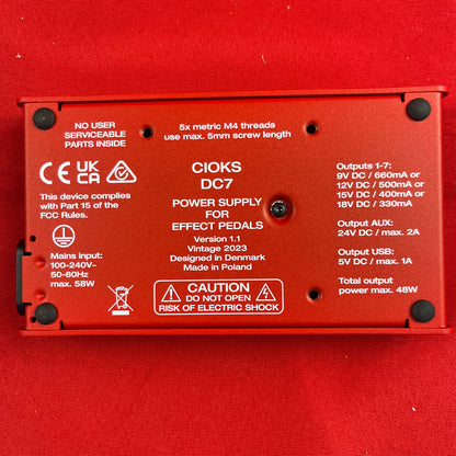 [USED] CIOKS DC7 Pedal Power Supply, Red (Gear Hero Exclusive)