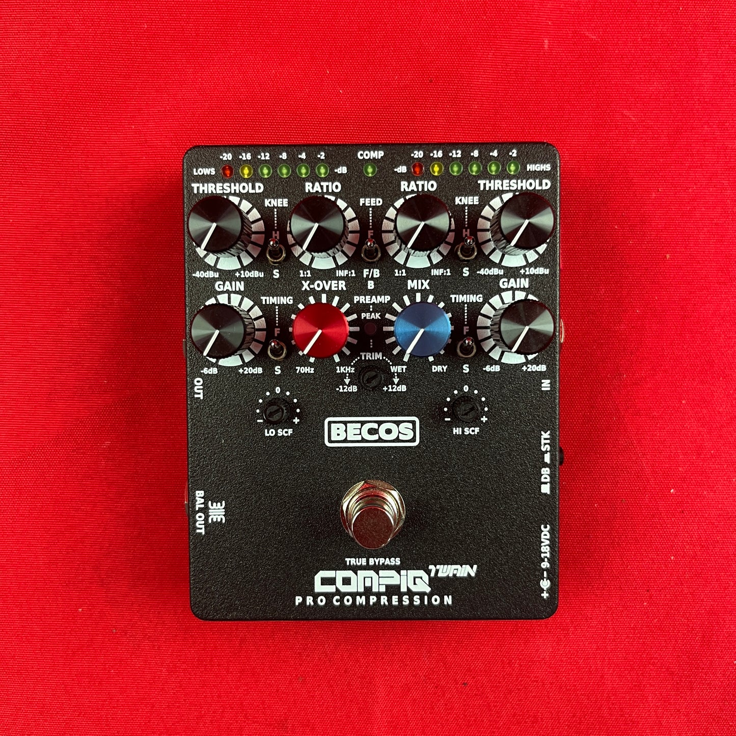 [USED] BECOS FX CompIQ TWAIN Mk2 Dual Band/Stacked Compressor with DITOS for Guitar and Bass