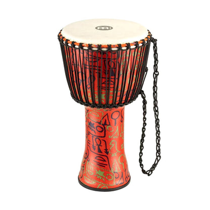 Meinl Percussion PADJ1-L-G Rope Tuned Travel Series 12" Synthetic Djembe, Goat Skin Head (Patented), Pharao's Script