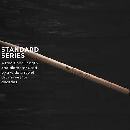Meinl Stick & Brush SB102 Standard 5B Drumsticks American Hickory with Acorn Shape Wood Tip