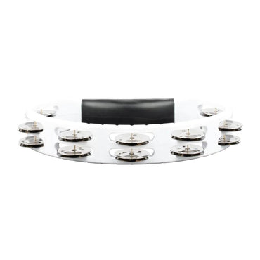 Meinl Percussion HTMT1WH Headliner Tambourine Handheld Half-Moon Shape w/Synthetic Frame, White