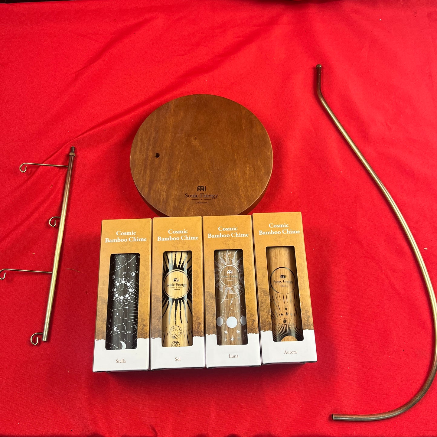 [USED] Meinl Percussion CBCS4SET 4-piece Cosmic Bamboo Chime Set w/Stand (See Description)