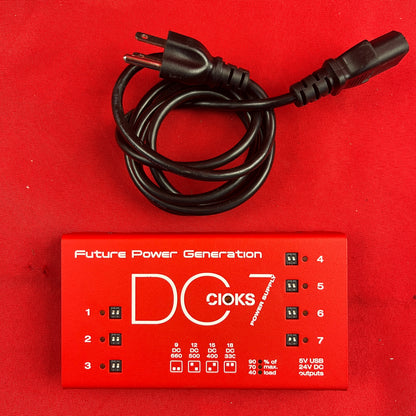 [USED] CIOKS DC7 Pedal Power Supply, Red (Gear Hero Exclusive) (See Description)
