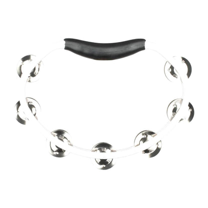 Meinl Percussion HTMT1WH Headliner Tambourine Handheld Half-Moon Shape w/Synthetic Frame, White