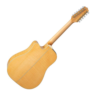 Takamine GD74CE-12U Dreadnought Cutaway 12-string Acoustic Electric Guitar w/Gig Bag, Natural