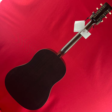 [USED] Gretsch Jim Dandy Deltoluxe Dreadnought Acoustic Electric Guitar, Black Top (See Description)